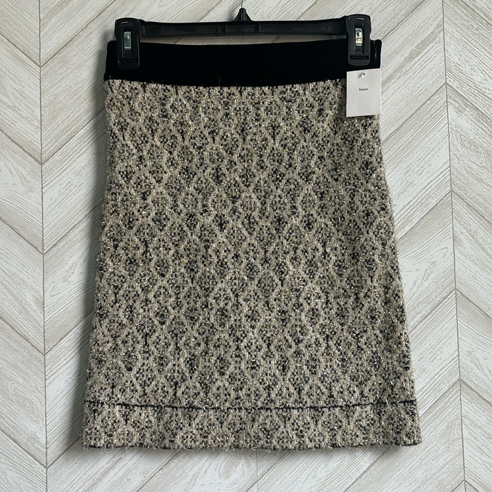 NEW Sandro metallic mini skirt 34 0